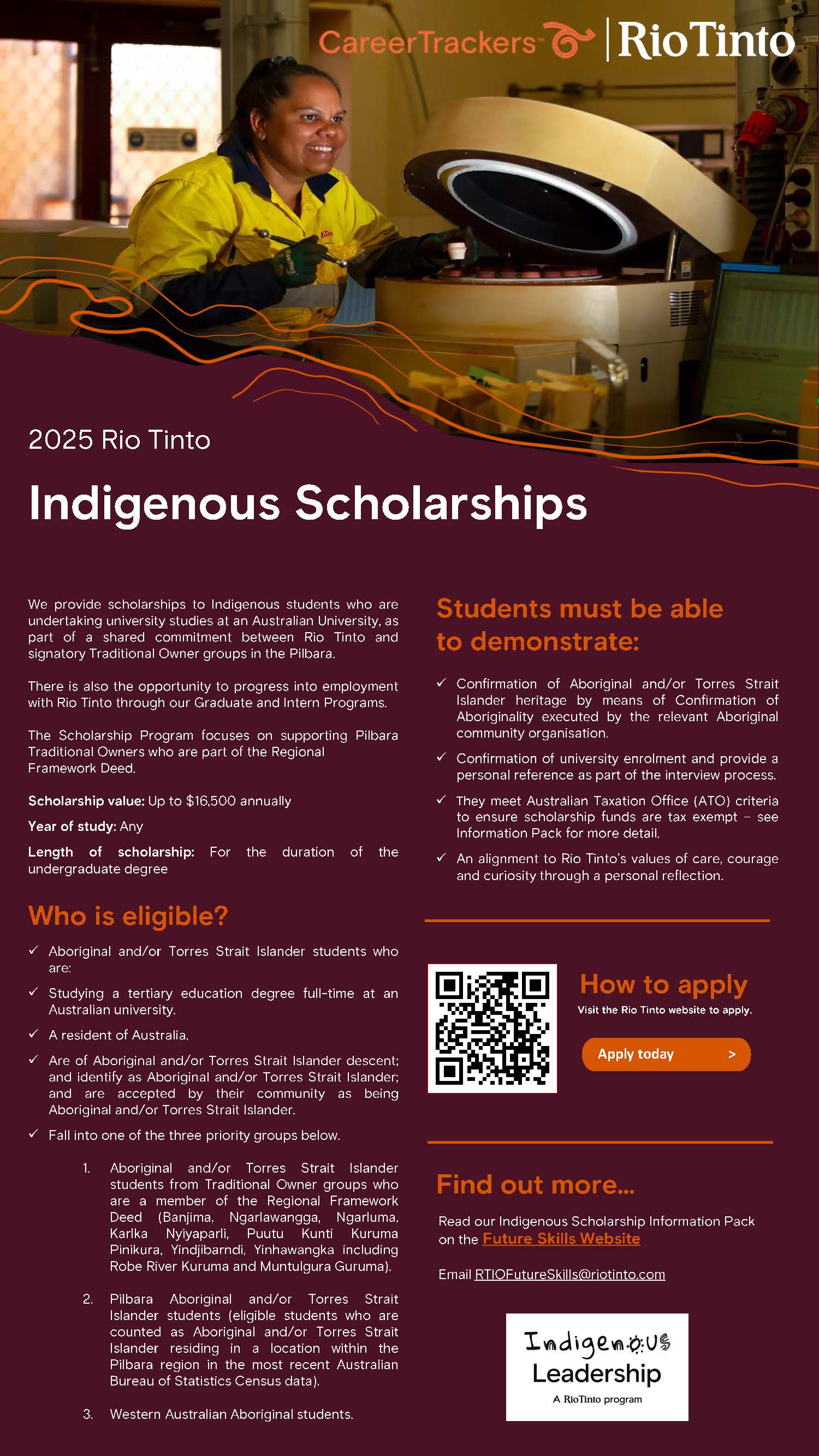 Indigenous Scholarships Flyer